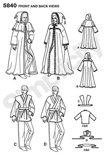 سيمبليسيتي أزياء الساحر للمراهقين والبالغين وأنماط الخياطة لأزياء النينجا بمقاسات XS-XL - Image 4